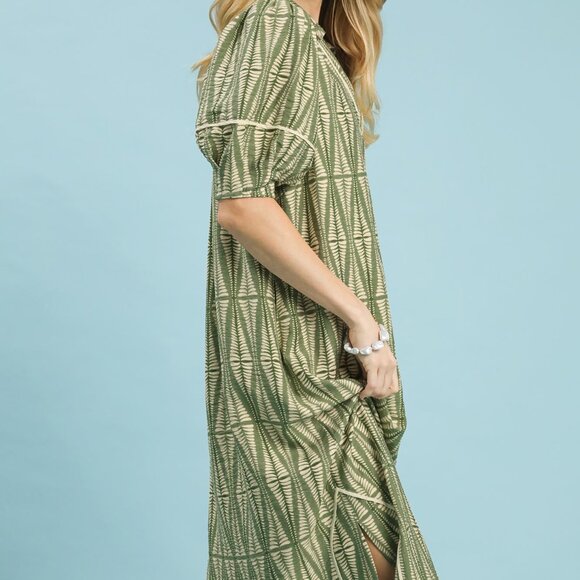 Umgee Geometric Print Midi Dress - Picture 3 of 5